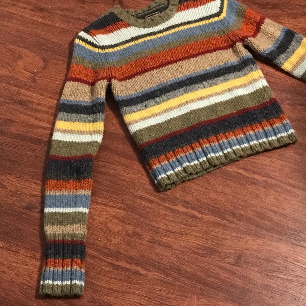Chunky Knit Multicolor Wool Crop Sweater by A&F